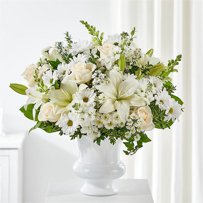 Uplifting Urn Arrangement – LOU GENTILE'S FLOWERS BASKET, Fresno CA