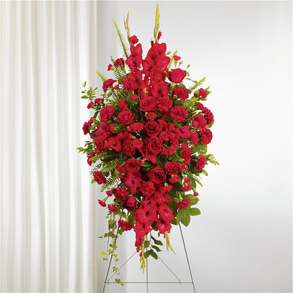From the Heart Standing Spray – LOU GENTILE'S FLOWERS BASKET, Fresno CA