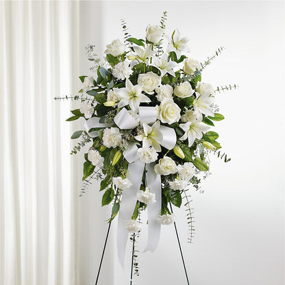 With Care Standing Spray – LOU GENTILE'S FLOWERS BASKET, Fresno CA