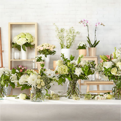 Classic Ivory – A Florist Original – LOU GENTILE'S FLOWERS BASKET, Fresno CA