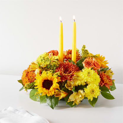 Autumn Harmony Centerpiece – LOU GENTILE'S FLOWERS BASKET, Fresno CA