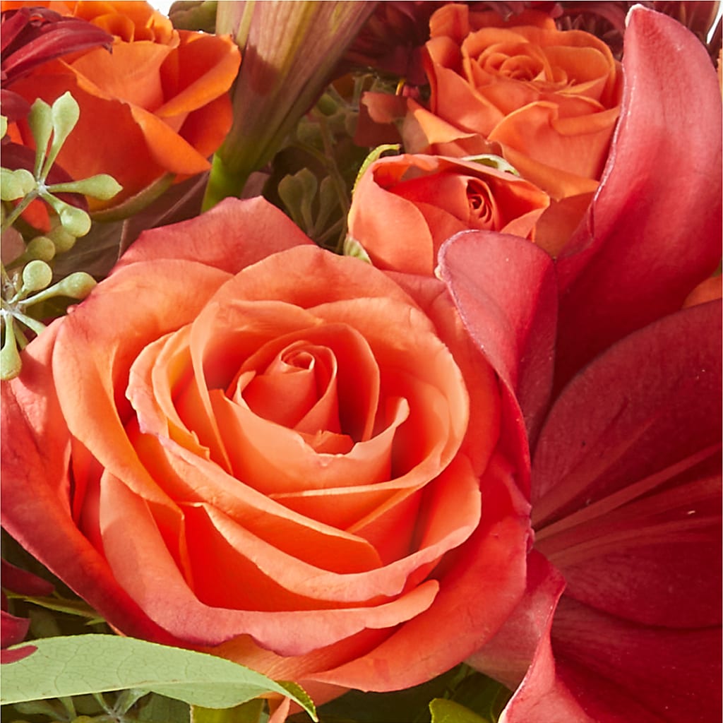 Crimson Leaves Bouquet – LOU GENTILE'S FLOWERS BASKET, Fresno CA