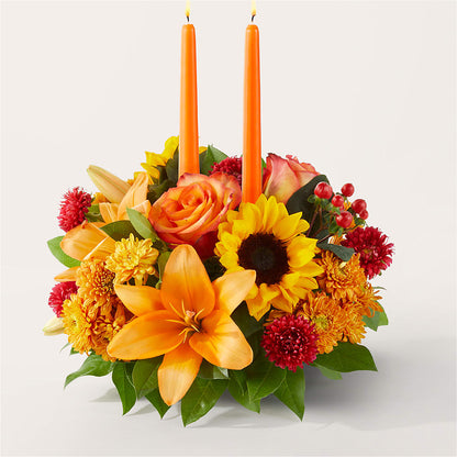 Grateful Centerpiece – LOU GENTILE'S FLOWERS BASKET, Fresno CA