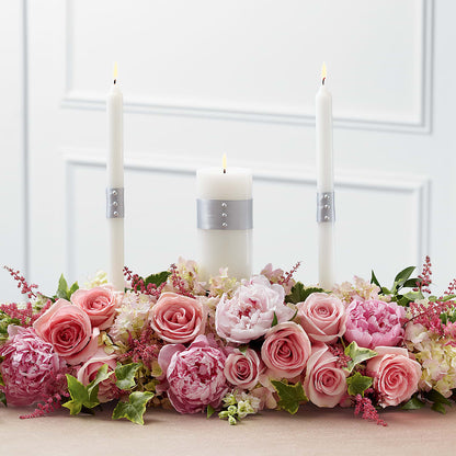 Worldwide Romance Unity Candle Arrangement – LOU GENTILE'S FLOWERS BASKET, Fresno CA